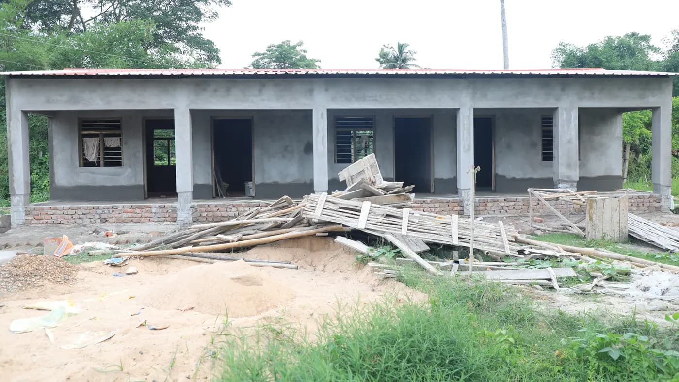 Community area building for women artisans under construction