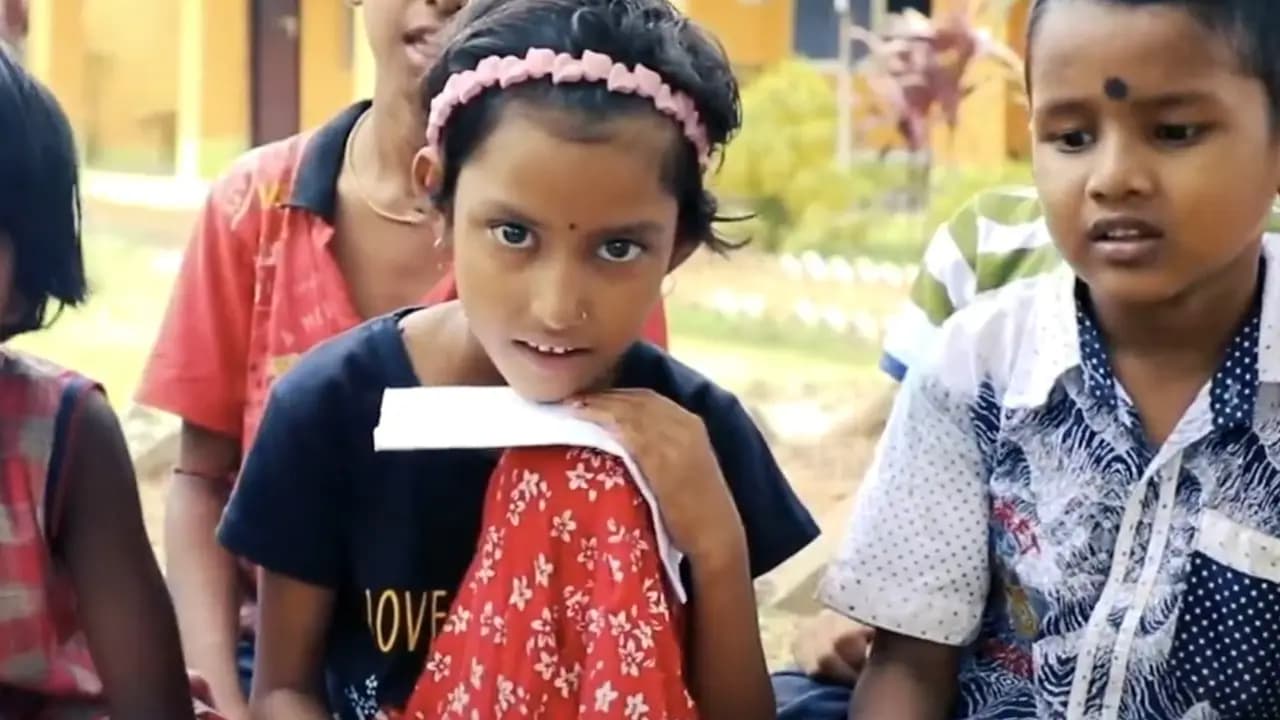 Children at an outdoor art session